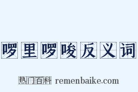 啰里啰唆反义词是什么意思的图片